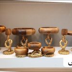ست پذیرایی ترکیب آلومینیوم و چوب گردو مدل ریسمان