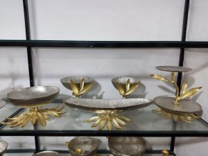 ست پذیرایی آلومینیومی پنج تکه مدل گلبرگ