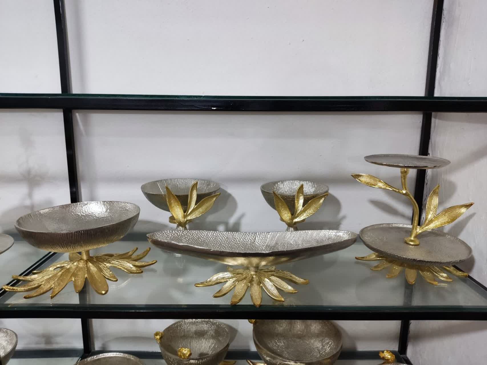 ست پذیرایی آلومینیومی پنج تکه مدل گلبرگ